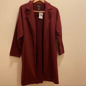 Wine colored jersey duster